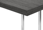 27" Gray and Silver Wood and Metal End Table