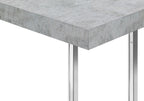 27" Gray and Silver Wood and Metal End Table