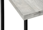 25" Gray and Black Distressed Wood and Metal End Table