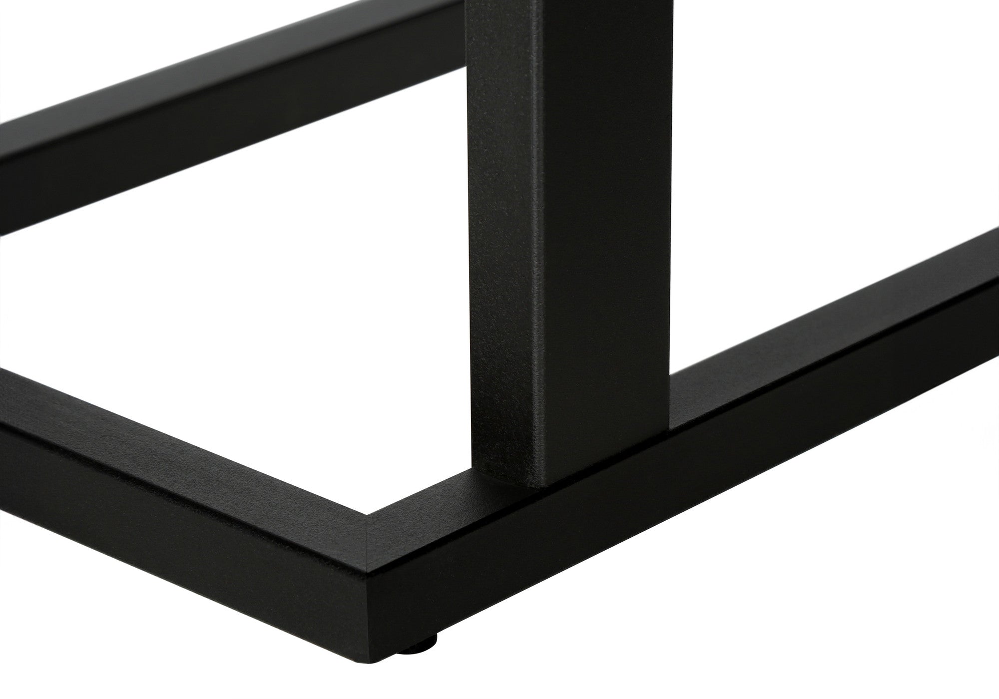 25" Gray and Black Distressed Wood and Metal End Table