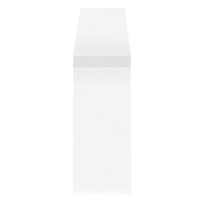 32" White Wood Abstract End Table