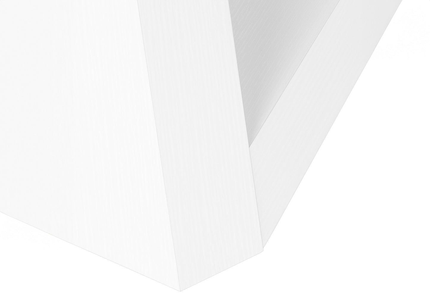 32" White Wood Abstract End Table