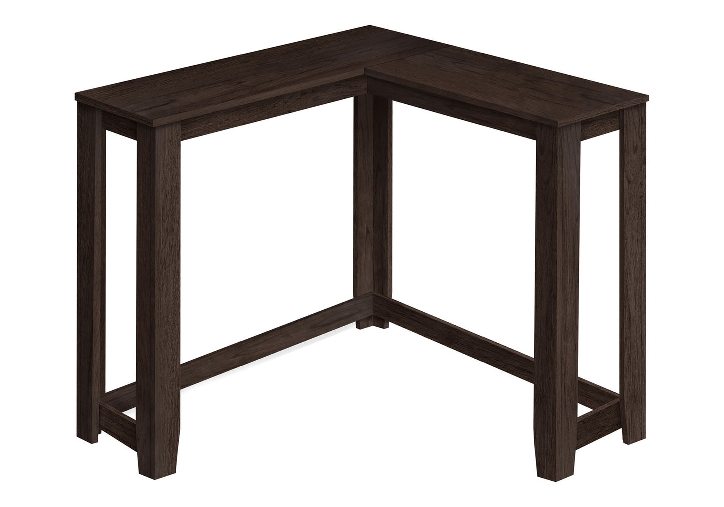 36" Espresso Wood Distressed Frame Console Table