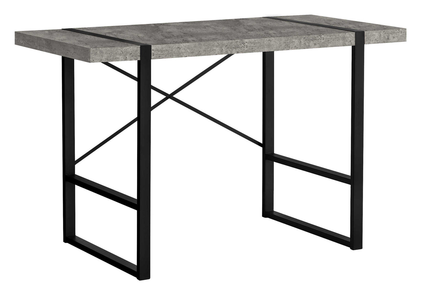 49" Gray and Black Computer Desk