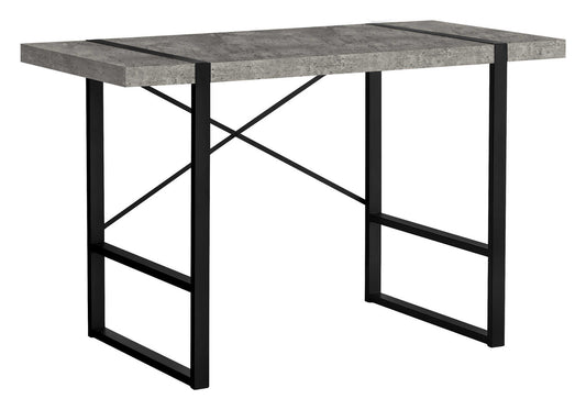 49" Gray and Black Computer Desk