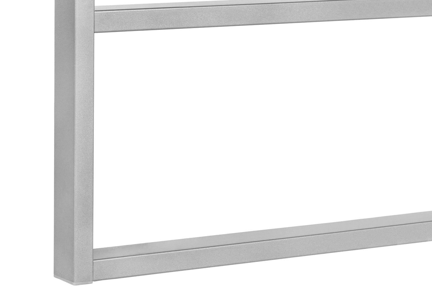 49" Gray and Silver Computer Desk