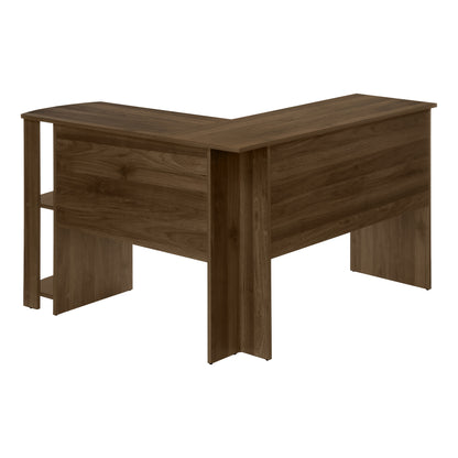 47" Brown Wood Corner Computer Desk
