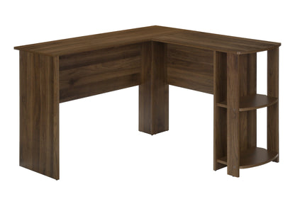 47" Brown Wood Corner Computer Desk