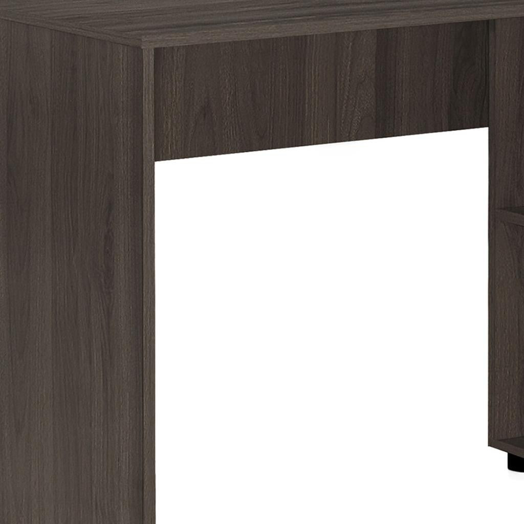 46" Brown Wood L Shape Computer Desk