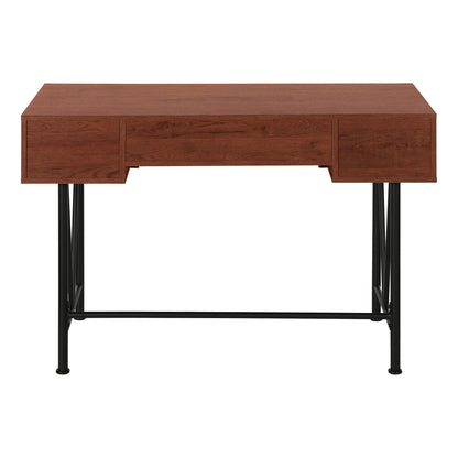 47" Brown and Black Computer Desk With Three Drawers