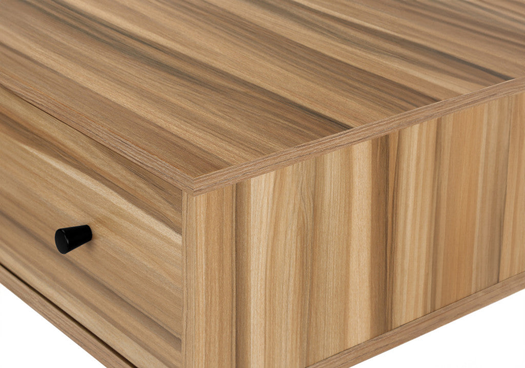 47" Brown and Black Computer Desk With Three Drawers
