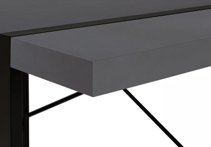 49" Gray and Black Computer Desk