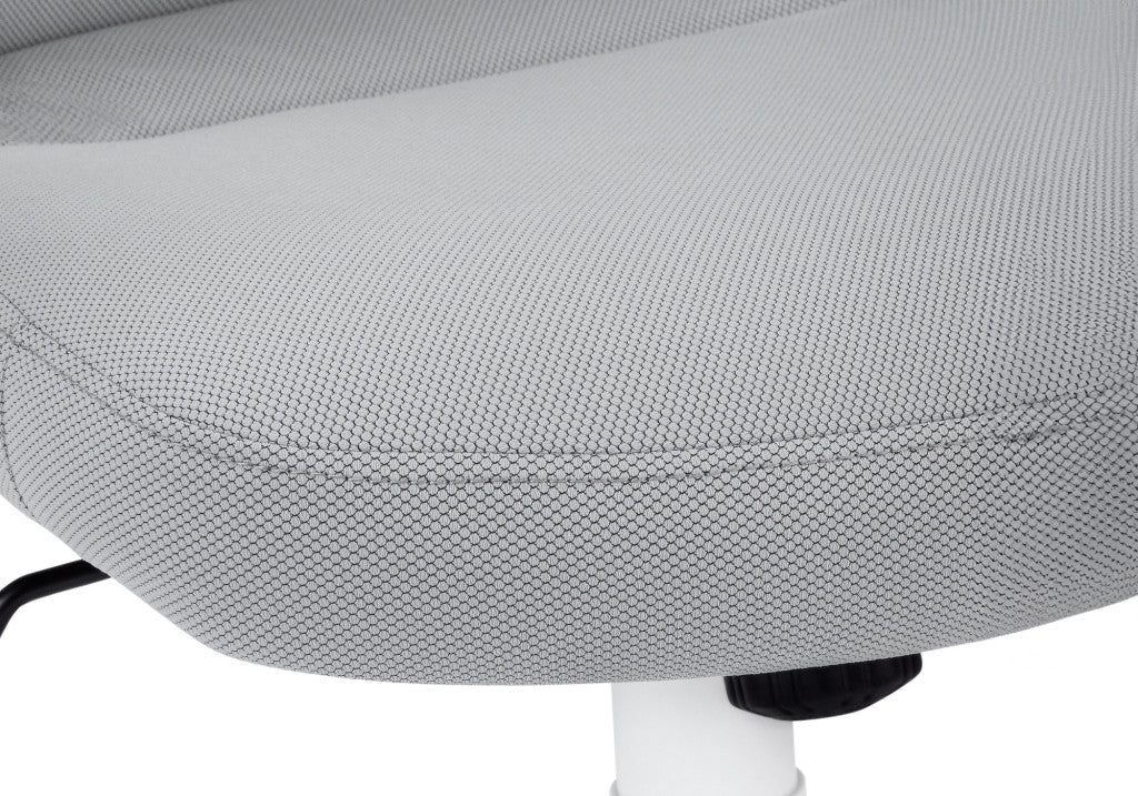 Gray and White Rolling Drafting Chair