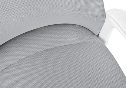 Gray and White Rolling Drafting Chair