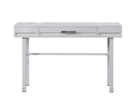 47" White Iron Vanity Table