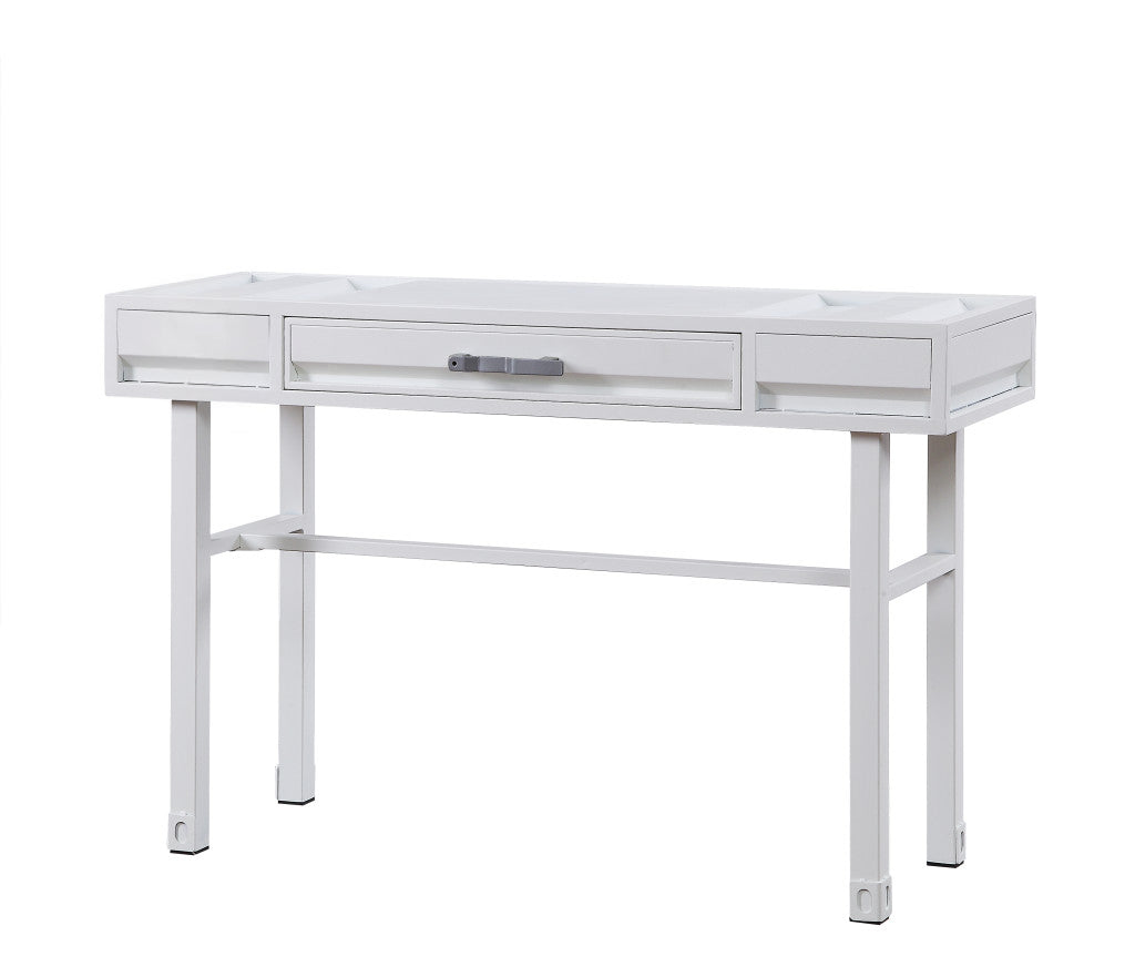 47" White Iron Vanity Table