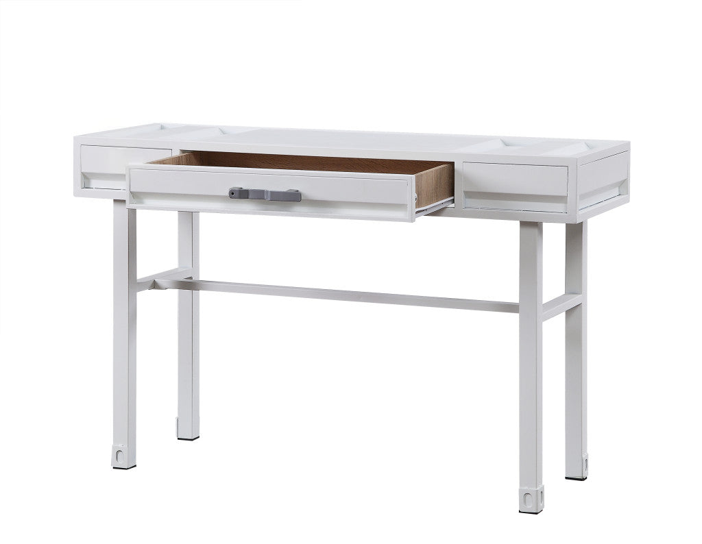 47" White Iron Vanity Table