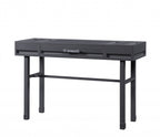 47" Gunmetal Iron And Wood Vanity Table