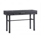 47" Gunmetal Iron And Wood Vanity Table