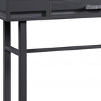 47" Gunmetal Iron And Wood Vanity Table