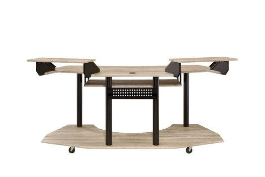 71" Natural and Black Music Recording Studio Desk