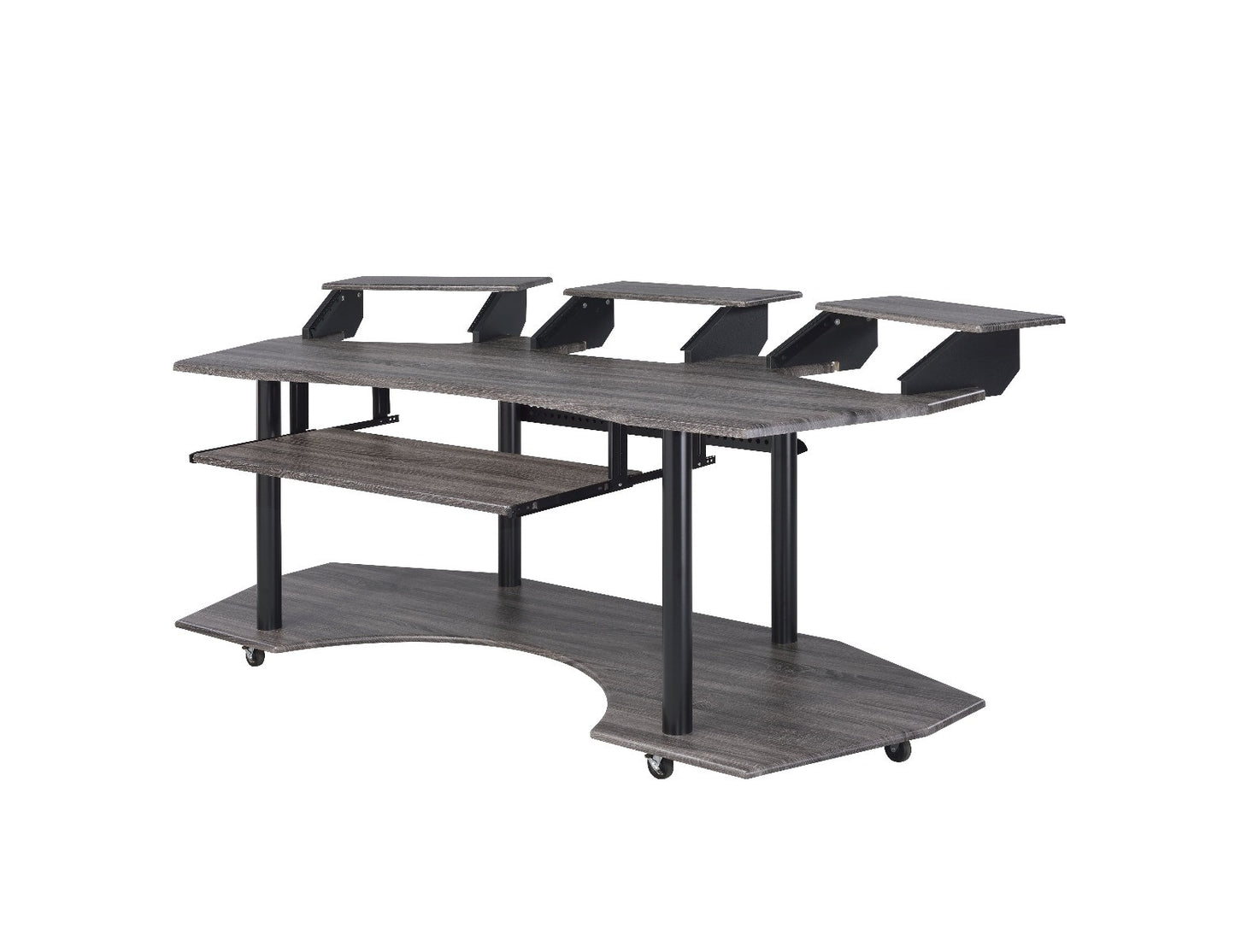 83" Black Music Recording Studio Desk