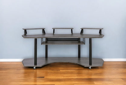 83" Black Music Recording Studio Desk