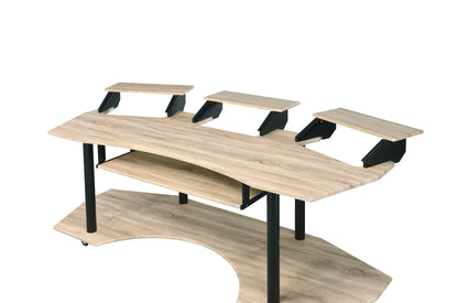 83" Natural and Black Music Recording Studio Desk