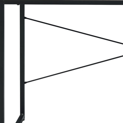 47" Antiqued White and Black Writing Desk