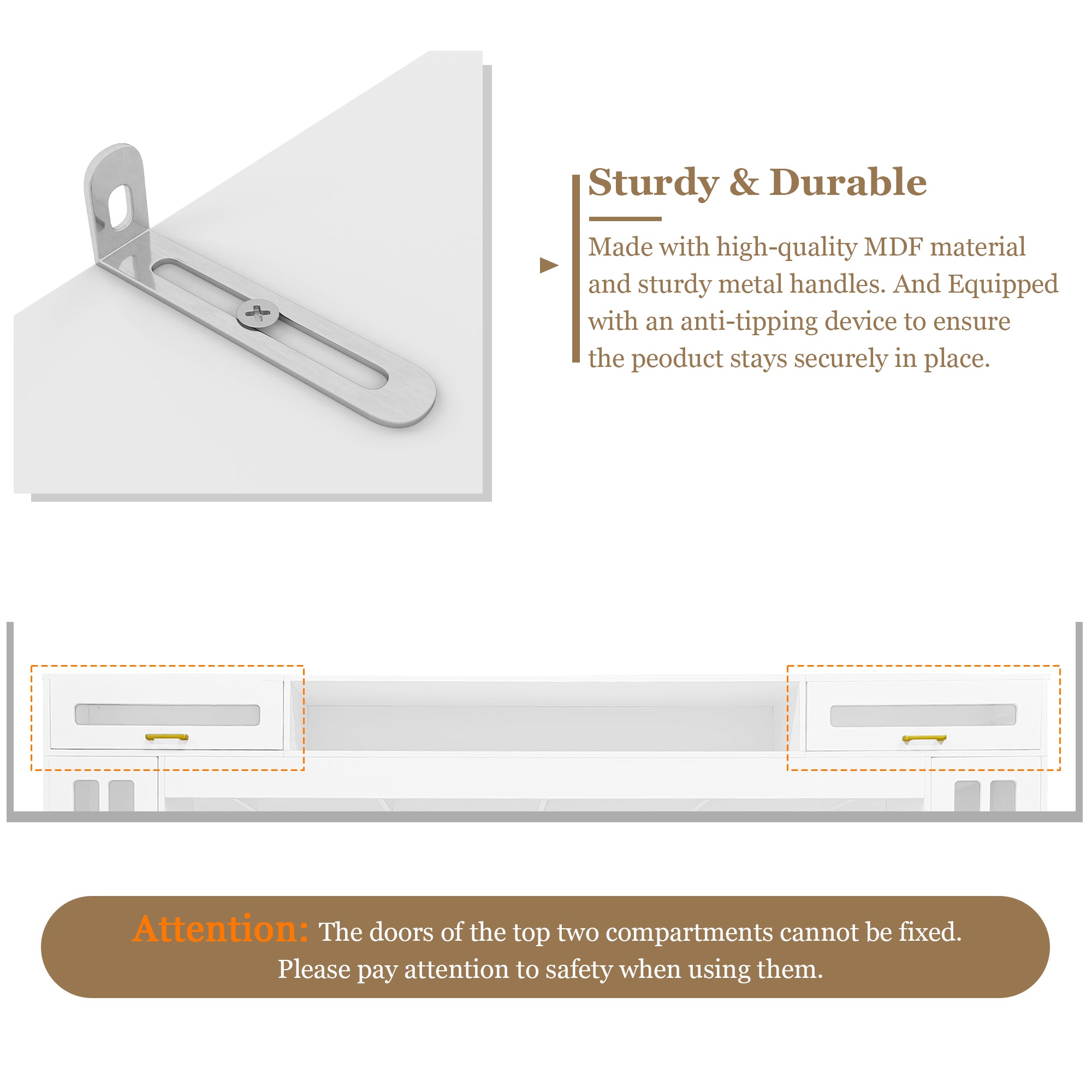 VIBE HAUS 98.4 W Wall Unit Entertainment Center With Bookshelves For TVs Up To 80, Modern TV Stand Media Console With Cabinets, Tempered Glass Doors And Adjustable Shelves For Living Room