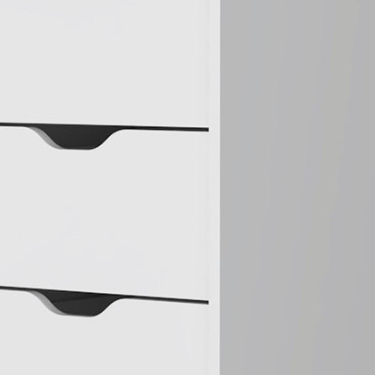 18" White Five Drawer Dresser