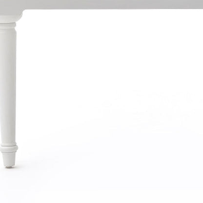 71" White Solid Wood Dining Table
