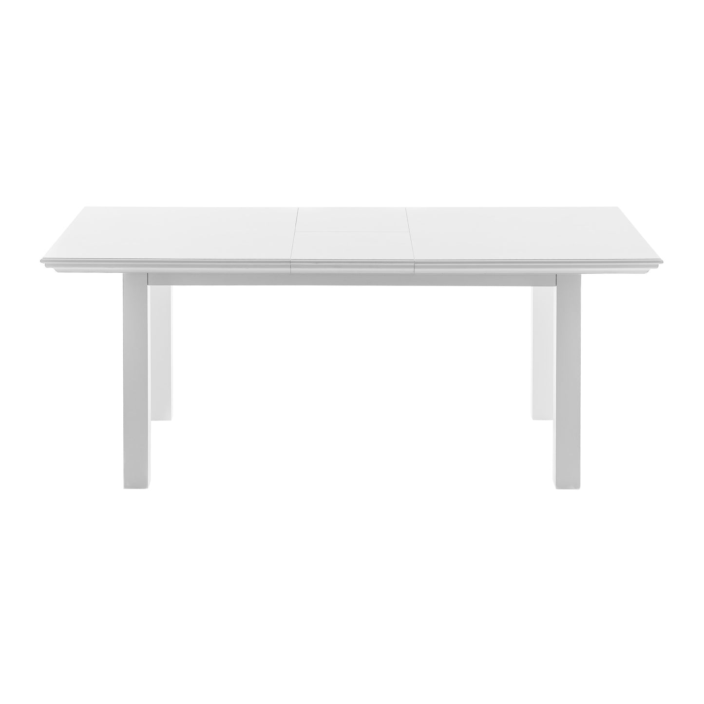 79" White Solid Wood Butterfly Leaf Extending Dining Table