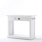 Three Piece White Solid Wood Dining Set with Two Chairs