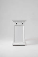 Three Piece White Solid Wood Dining Set with Two Chairs