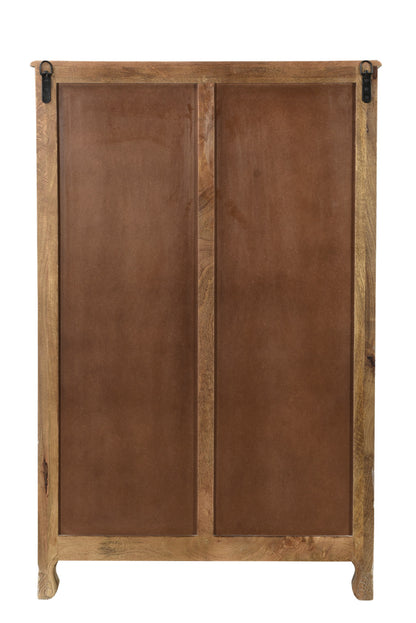 35" Gray Solid Wood Six Drawer Chest