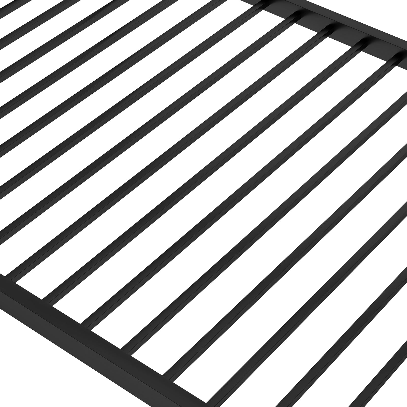 Twin Metal Low Bunk Bed With Ladder, Black - OLD