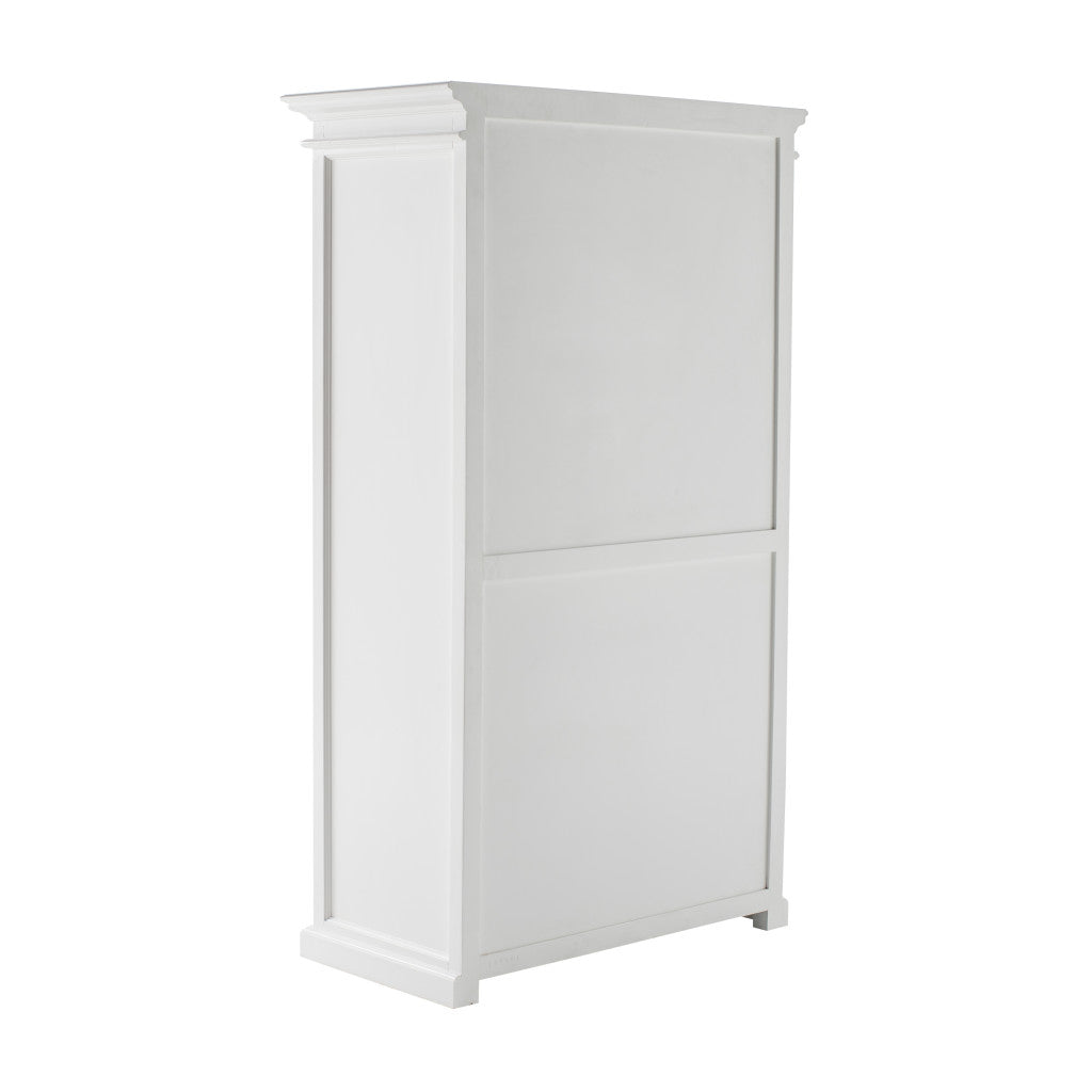 43" Off White Solid Wood Two Drawer