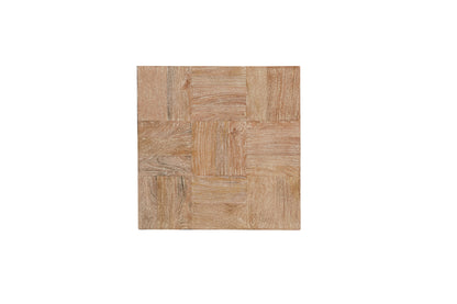 22" Black And Brown Solid Wood Square End Table