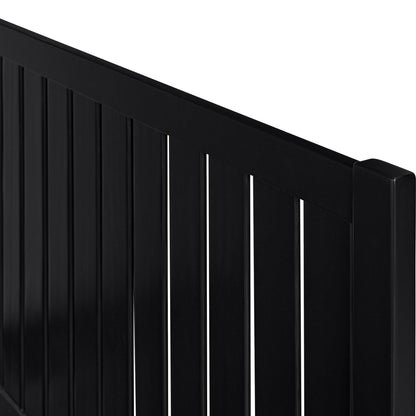 Black Solid Wood Queen Bed Frame