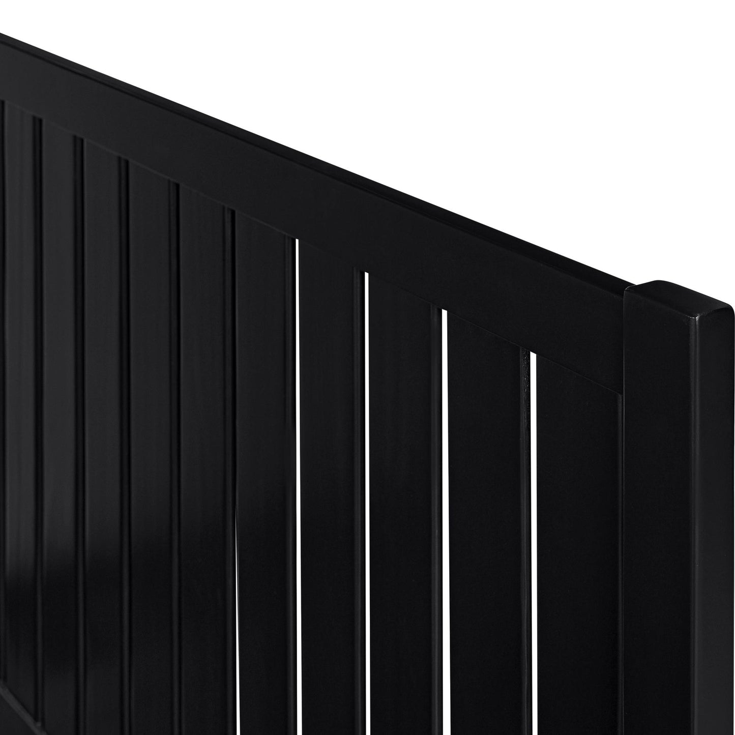 Black Solid Wood King Bed Frame
