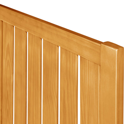 Natural Shiplap Texture Solid Wood King Bed Frame