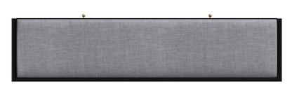59" Gray and Black Fabric Upholstered Storage Bench with Drawers