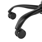 Rose and Black Steel and Velvet Adjustable Swivel Rolling Conference Office Chair