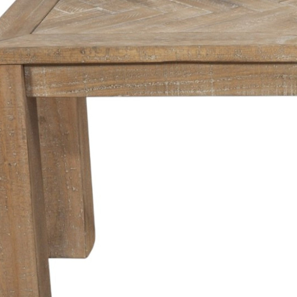 60" Natural Distressed Solid Wood Dining Bench