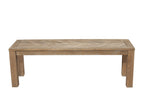 60" Natural Distressed Solid Wood Dining Bench