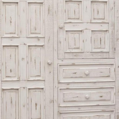 55" White Solid Wood Three Drawer Gentlemans Chest