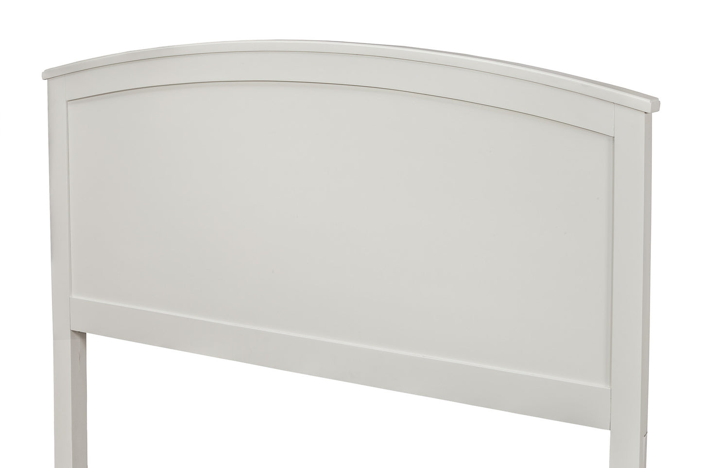 White Solid Wood King Bed Frame
