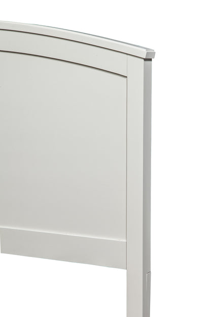 White Solid Wood King Bed Frame