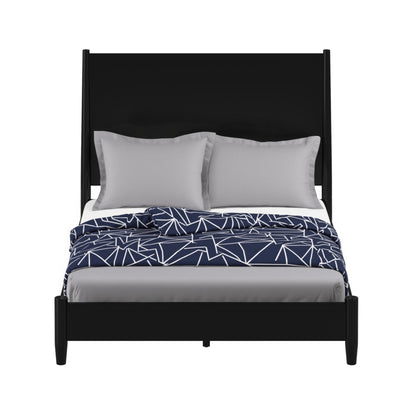 Black Solid Wood Full Bed Frame